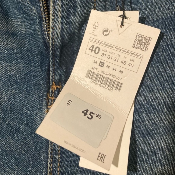 New Zara Denim shorts, unworn - Picture 3 of 5